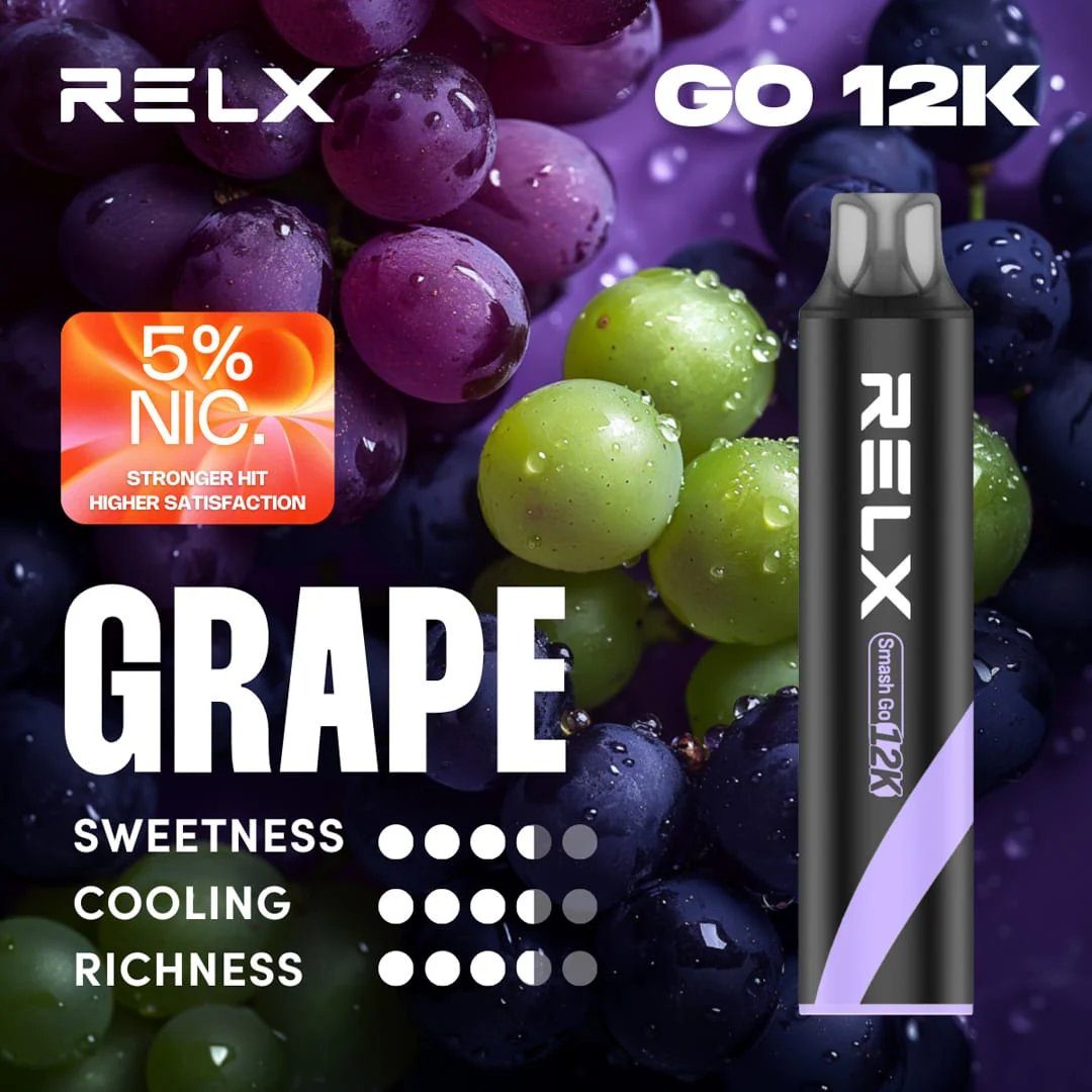 RELX Smash Go 12000口抛棄式電子煙 獨家防乾燒技術 15ml澎湃大容量 爆爽擊喉感5%丁鹽 400mAh穩壓續航 台灣現貨秒發:圖片 2