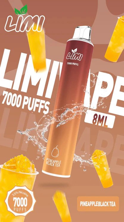 LIMI 7000 拋棄式電子煙 3.5% 尼古丁鹽強勁擊喉 冰感水果系列清涼入喉 吸氣發光 LED燈條 650mAh可充電 台灣現貨秒發:圖片 4