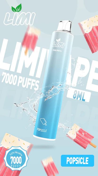 LIMI 7000 拋棄式電子煙 3.5% 尼古丁鹽強勁擊喉 冰感水果系列清涼入喉 吸氣發光 LED燈條 650mAh可充電 台灣現貨秒發:圖片 7
