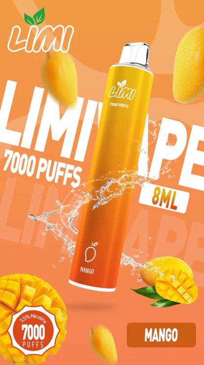 LIMI 7000 拋棄式電子煙 3.5% 尼古丁鹽強勁擊喉 冰感水果系列清涼入喉 吸氣發光 LED燈條 650mAh可充電 台灣現貨秒發:圖片 9