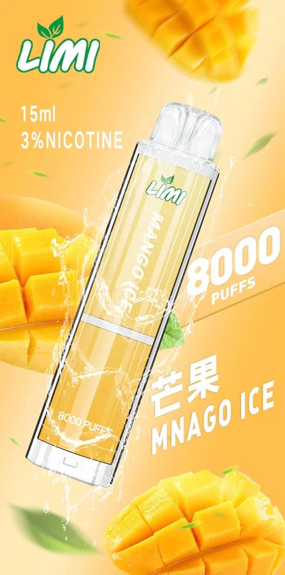 LIMI 8000拋棄式主機 15ml 儲油量續航天花板 3% 尼古丁鹽順滑擊喉 吸氣感應發光燈條 可充電式設計 台灣現貨秒發不用等:圖片 5