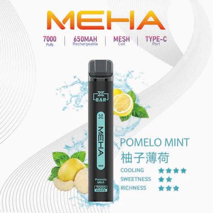 魅嗨小黑條 MEHA XBAR 7000抛棄式 Mesh芯爆發力強 3%丁鹽黃金配方 極強冰感體驗 650mAh大電量可充電長效續航 台灣現貨:圖片 4