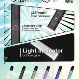 【SPUMY 冰熊】五代通用主機 480mAh 超大電量快充 雙檔功率調節精準控溫 智能呼吸顯示燈(通用 四代 / 五代 / 六代煙彈 台灣現貨秒發)